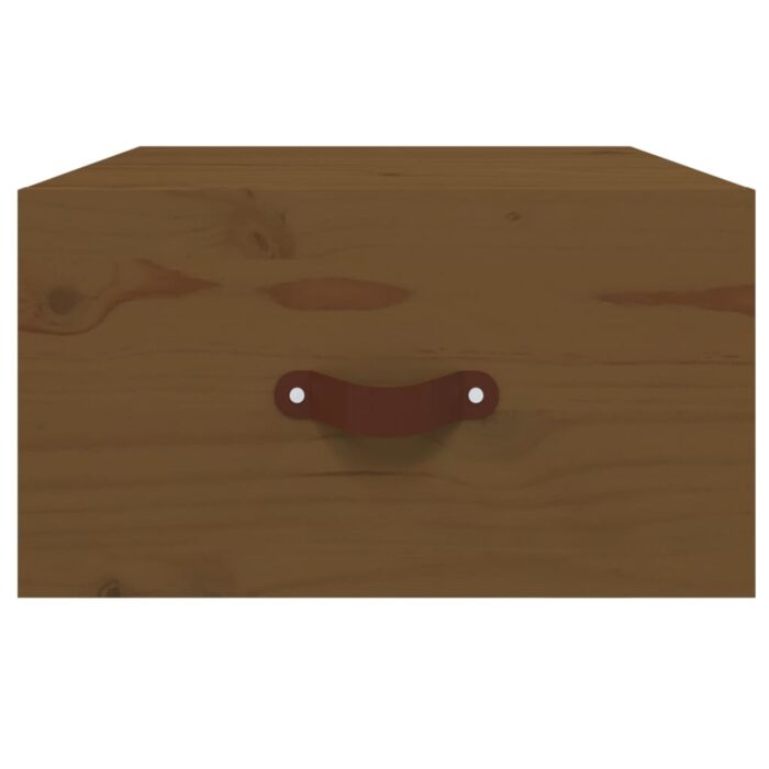 Tables de chevet murales 2 pcs Marron miel 40x29,5x22 cm – Image 4