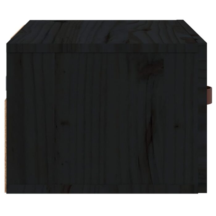 Table de chevet murale Noir 40x29,5x22 cm – Image 4