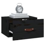 Tables de chevet murales 2 pcs Noir 40x29,5x22 cm – Image 2