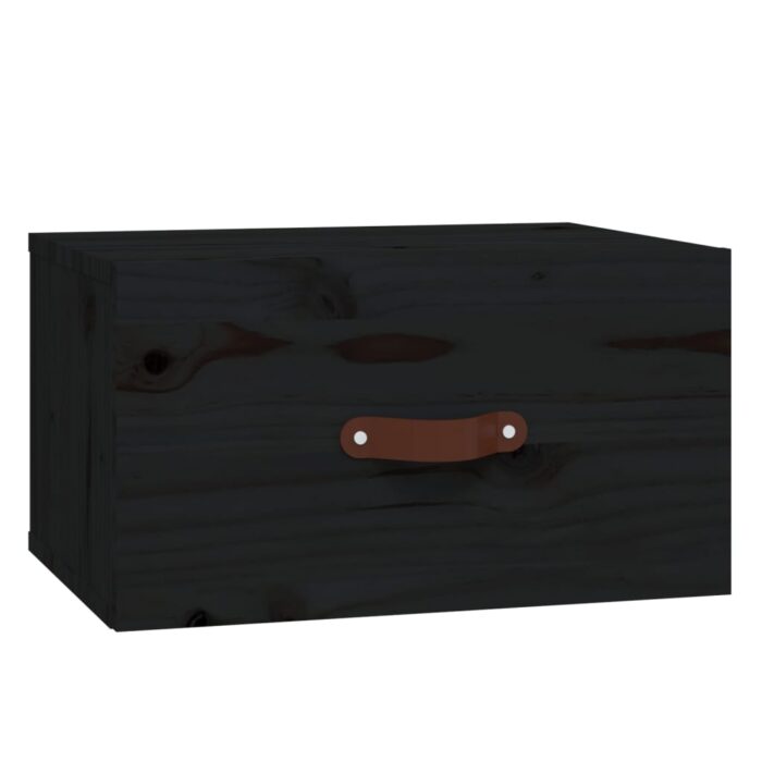 Tables de chevet murales 2 pcs Noir 40x29,5x22 cm – Image 3