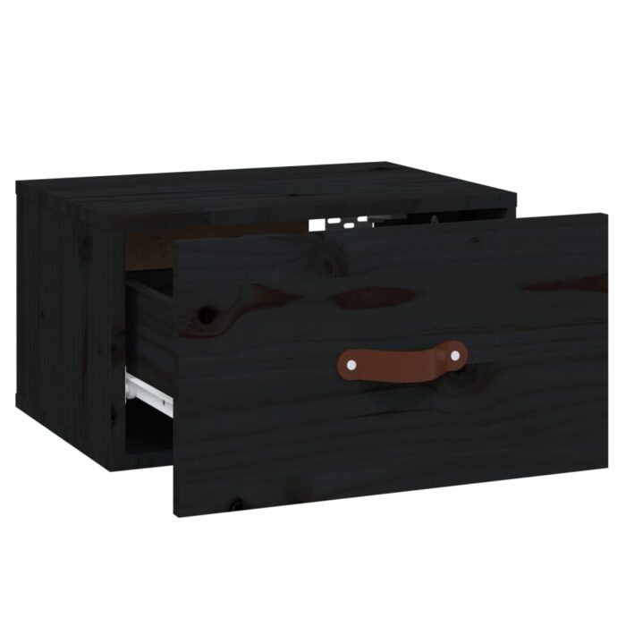 Tables de chevet murales 2 pcs Noir 40x29,5x22 cm – Image 6