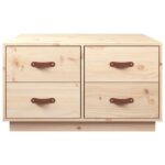 Table basse 80x80x45 cm Bois massif de pin – Image 4