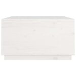 Table basse Blanc 80x80x45 cm Bois massif de pin – Image 6
