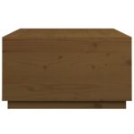Table basse Marron miel 80x80x45 cm Bois massif de pin – Image 6