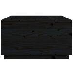 Table basse Noir 80x80x45 cm Bois massif de pin – Image 6