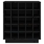 Armoire à vin Noir 55,5x34x61 cm Bois de pin massif – Image 3