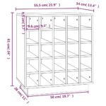 Armoire à vin Noir 55,5x34x61 cm Bois de pin massif – Image 6