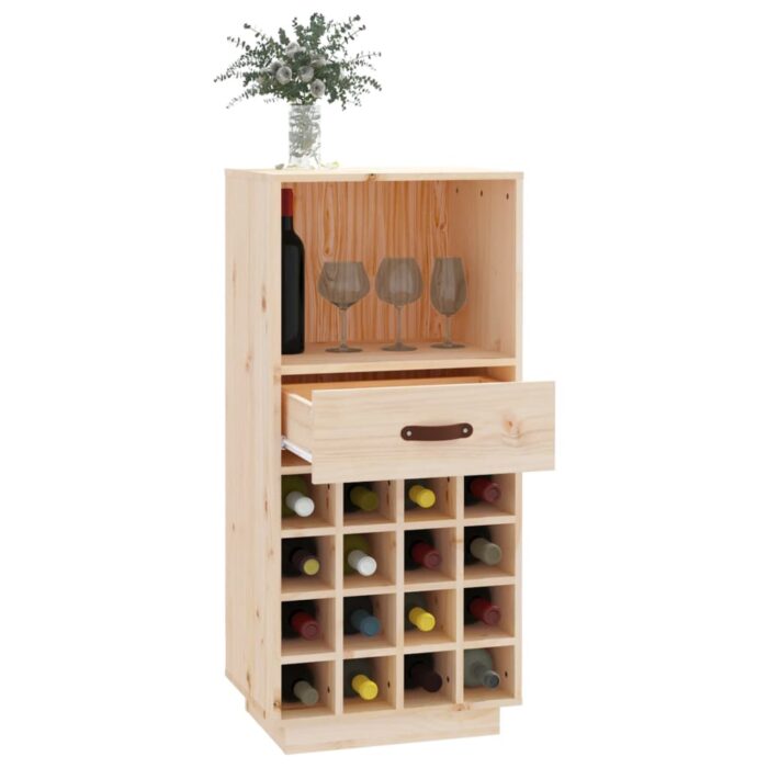 Armoire à vin 45x34x100 cm Bois de pin massif – Image 2