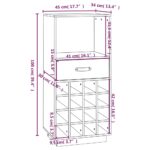 Armoire à vin 45x34x100 cm Bois de pin massif – Image 7