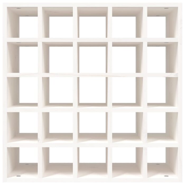 Armoire à vin Blanc 56x25x56 cm Bois de pin massif – Image 3