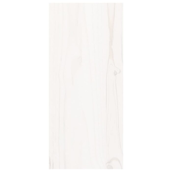 Armoire à vin Blanc 56x25x56 cm Bois de pin massif – Image 4