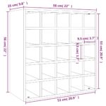 Armoire à vin Blanc 56x25x56 cm Bois de pin massif – Image 6