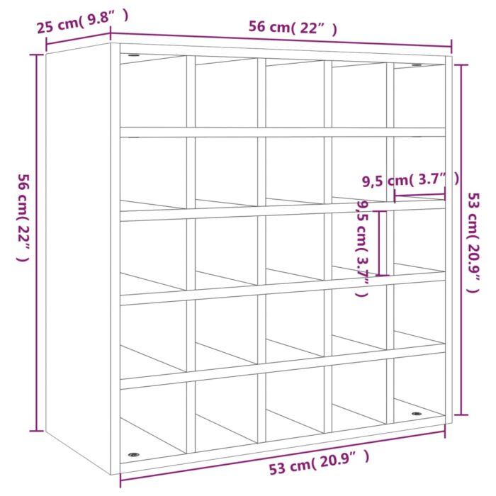 Armoire à vin Blanc 56x25x56 cm Bois de pin massif – Image 6