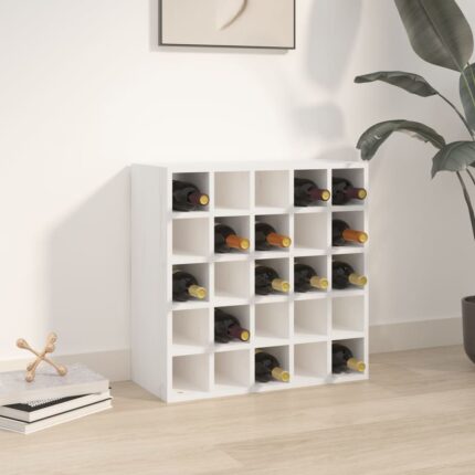 Armoire à vin Blanc 56x25x56 cm Bois de pin massif