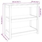 Table console 80x40x74 cm Bois massif de pin – Image 7