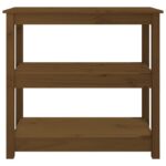 Table console Marron miel 80x40x74 cm Bois massif de pin – Image 3