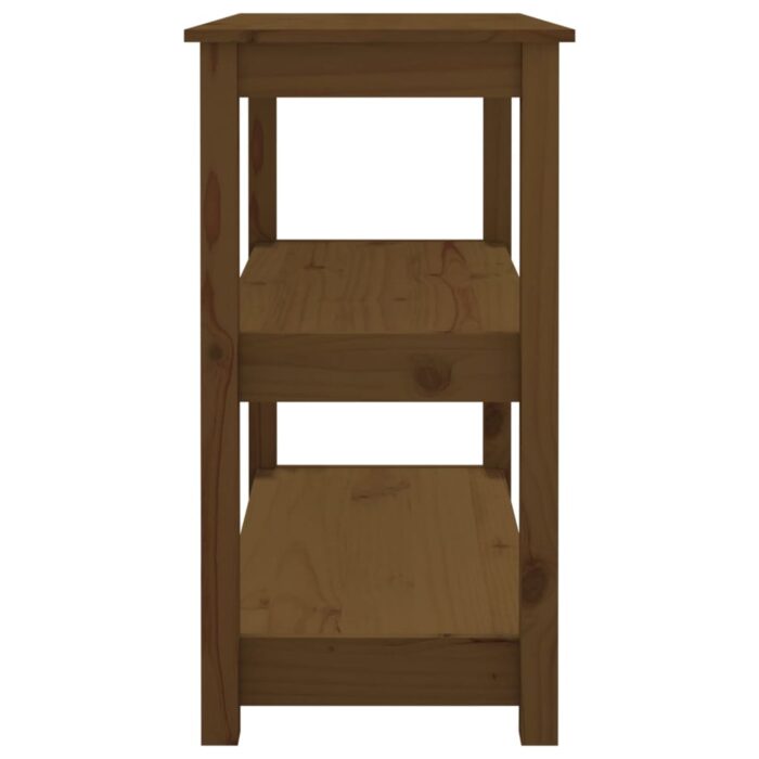 Table console Marron miel 80x40x74 cm Bois massif de pin – Image 4