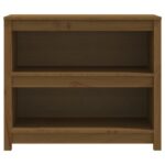 Bibliothèque Marron miel 80x35x68 cm Bois de pin massif – Image 3