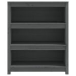 Bibliothèque Gris 80x35x97 cm Bois de pin massif – Image 3