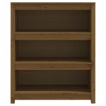 Bibliothèque Marron miel 80x35x97 cm Bois de pin massif – Image 3