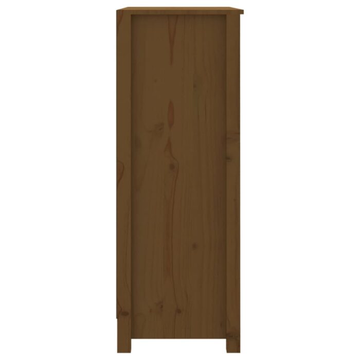 Bibliothèque Marron miel 80x35x97 cm Bois de pin massif – Image 4