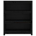 Bibliothèque Noir 80x35x97 cm Bois de pin massif – Image 3
