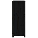 Bibliothèque Noir 80x35x97 cm Bois de pin massif – Image 4