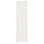 Bibliothèque Blanc 80x35x126 cm Bois de pin massif – Image 4