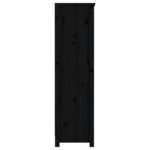 Bibliothèque Noir 80x35x126 cm Bois de pin massif – Image 4