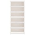 Bibliothèque Blanc 80x35x183 cm Bois de pin massif – Image 3
