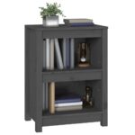 Bibliothèque Gris 50x35x68 cm Bois de pin massif – Image 2