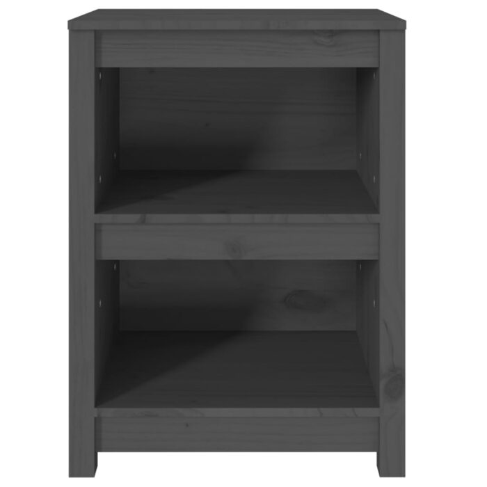 Bibliothèque Gris 50x35x68 cm Bois de pin massif – Image 3