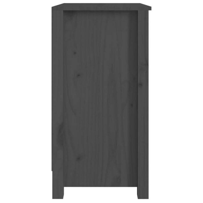 Bibliothèque Gris 50x35x68 cm Bois de pin massif – Image 4