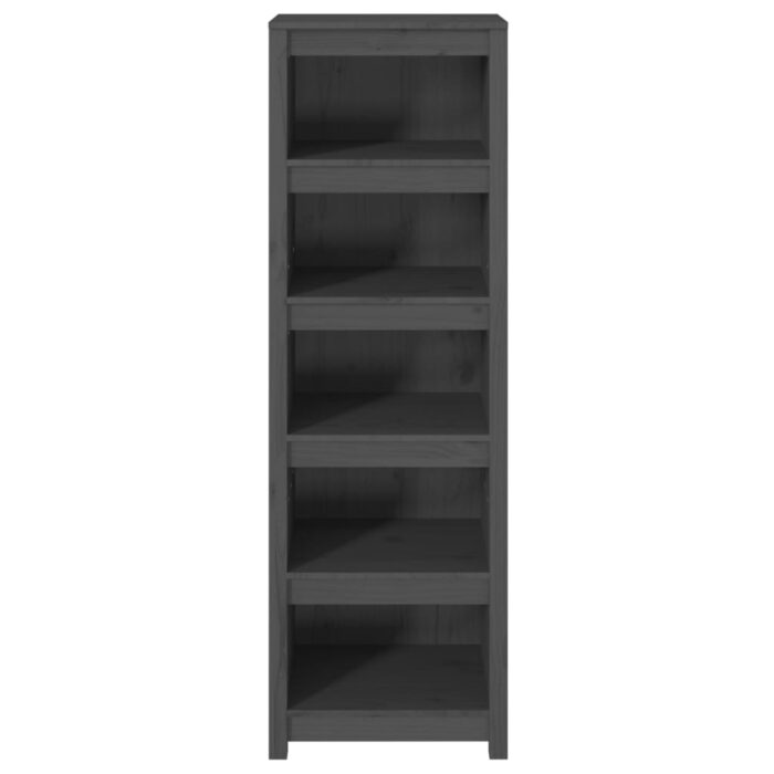 Bibliothèque Gris 50x35x154 cm Bois de pin massif – Image 3