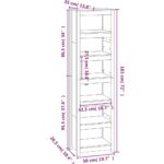 Bibliothèque 50x35x183 cm Bois de pin massif – Image 6