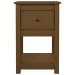 Tables de chevet 2 pcs Marron miel 40x35x61,5 cm Pin solide – Image 5