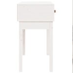 Table console Blanc 76,5x40x75 cm Bois massif de pin – Image 3