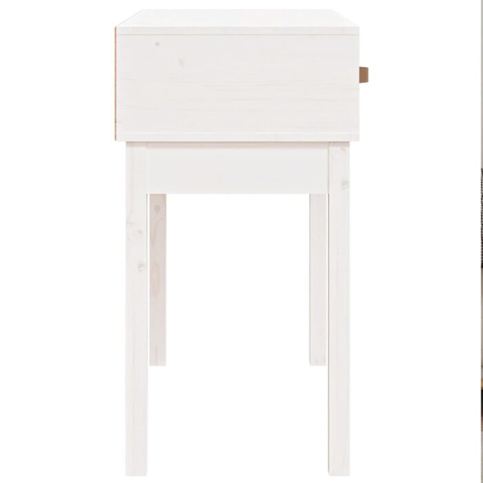 Table console Blanc 76,5x40x75 cm Bois massif de pin – Image 3
