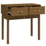 Table console Marron miel 76,5x40x75 cm Bois massif de pin – Image 2