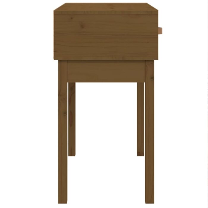 Table console Marron miel 76,5x40x75 cm Bois massif de pin – Image 3