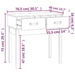 Table console Marron miel 76,5x40x75 cm Bois massif de pin – Image 7