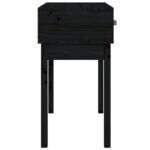 Table console Noir 76,5x40x75 cm Bois massif de pin – Image 3