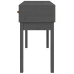 Table console Gris 114x40x75 cm Bois massif de pin – Image 3