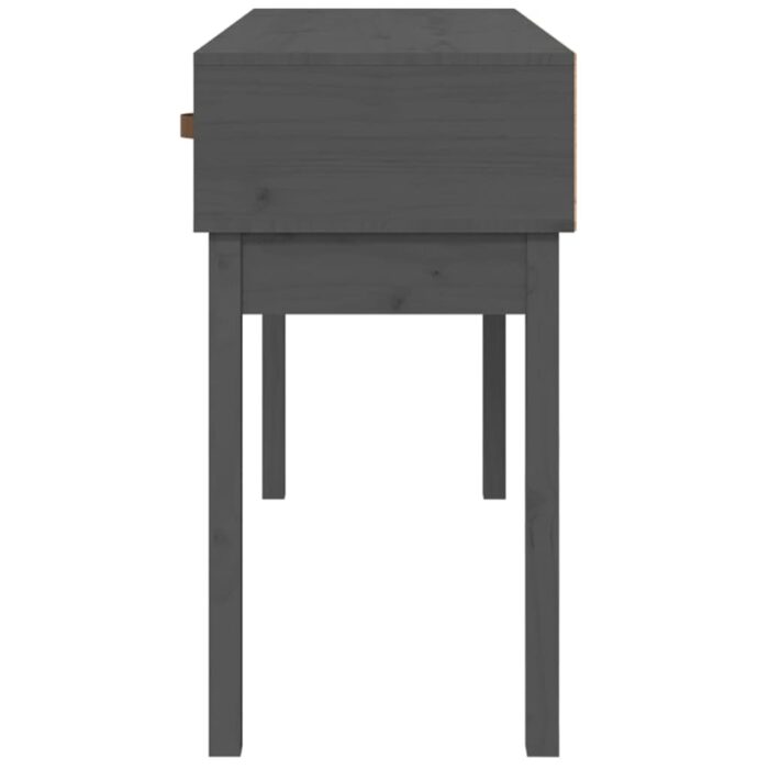 Table console Gris 114x40x75 cm Bois massif de pin – Image 3