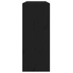 Armoire à vin Noir 62x25x62 cm Bois de pin massif – Image 4