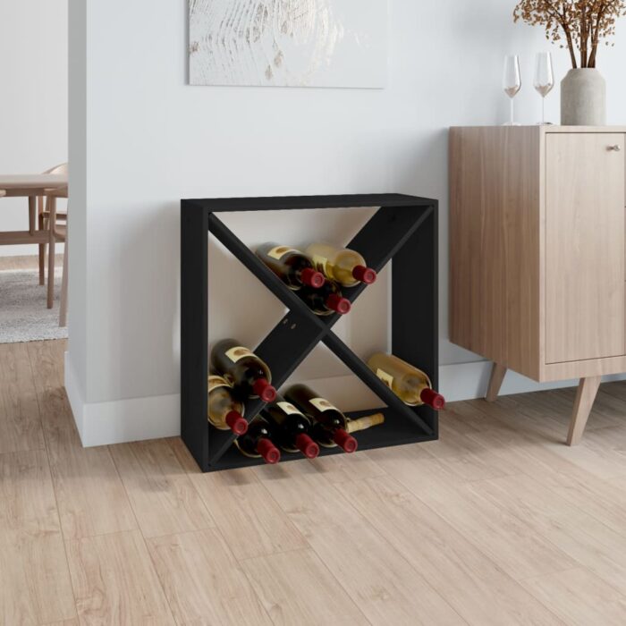 VXL8720845557140_m_en_hd_1.jpg Armoire à vin Noir 62x25x62 cm Bois de pin massif – Image 1
