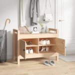 Banc d'entrée 80x40x60 cm Bois de pin massif – Image 4