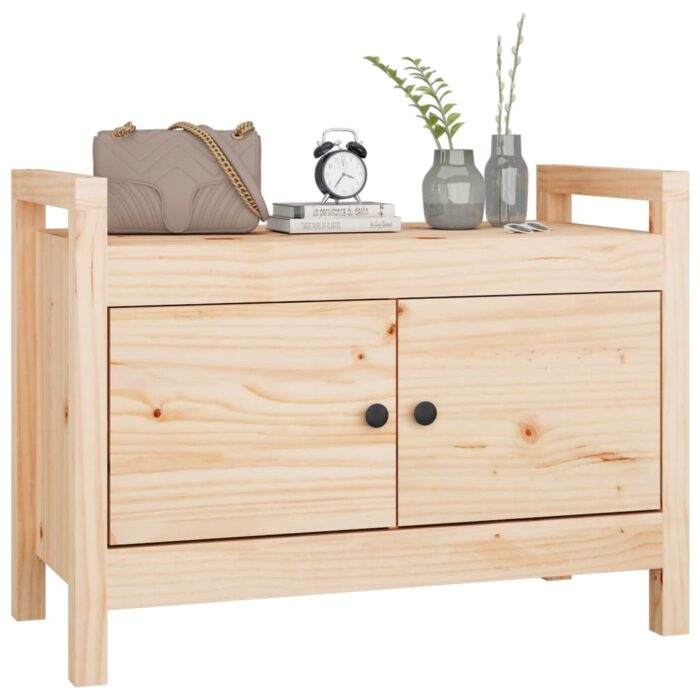 Banc d'entrée 80x40x60 cm Bois de pin massif – Image 6