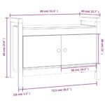 Banc d'entrée Gris 80x40x60 cm Bois de pin massif – Image 8