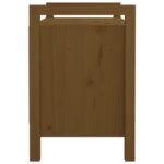 Banc d'entrée Marron miel 80x40x60 cm Bois de pin massif – Image 3